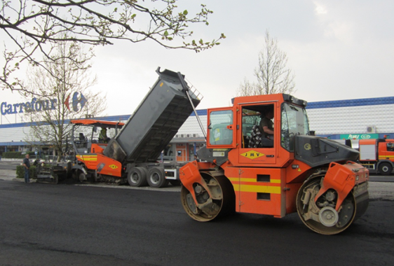 Réfection du parking du complexe commercial Carrefour à Boncelles