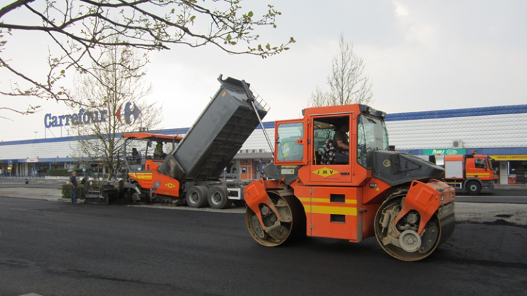 Réfection du parking du complexe commercial Carrefour à Boncelles
